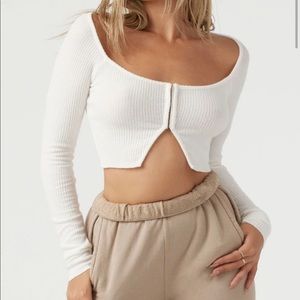 Joah brown hook & eye cardigan